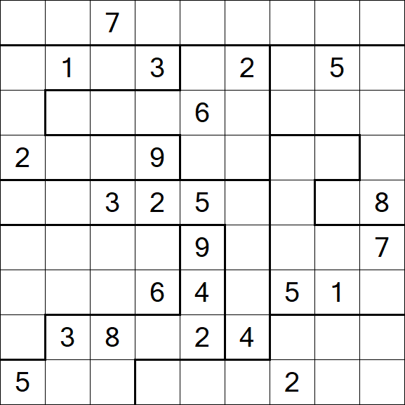 Jigsaw Sudoku - Schwierig