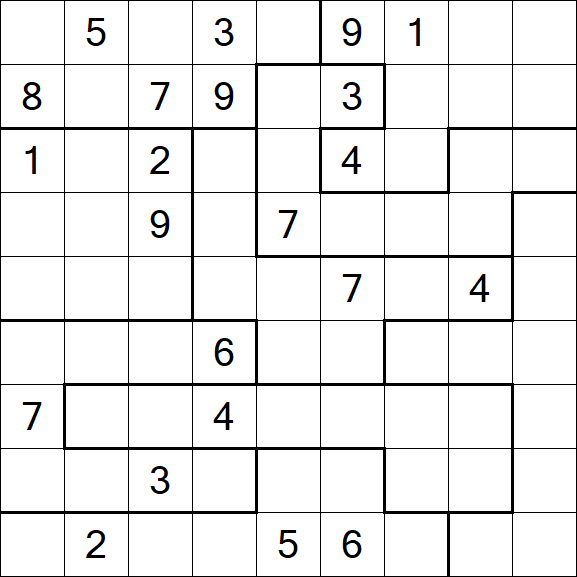 Jigsaw Sudoku - Schwierig