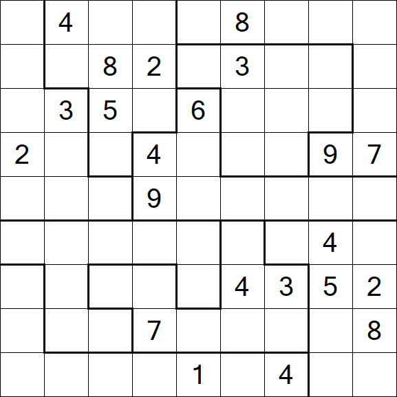 Jigsaw Sudoku - Schwierig