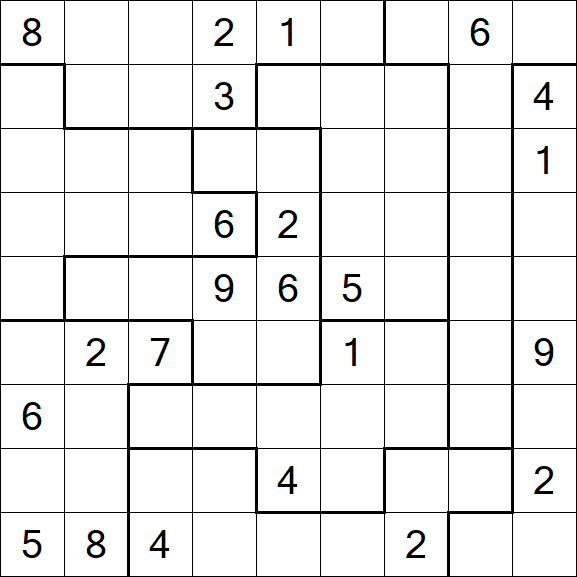 Jigsaw Sudoku - Schwierig