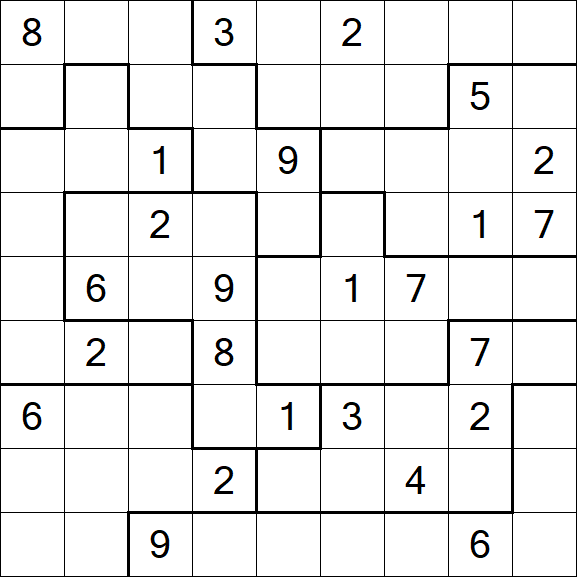 Jigsaw Sudoku - Schwierig