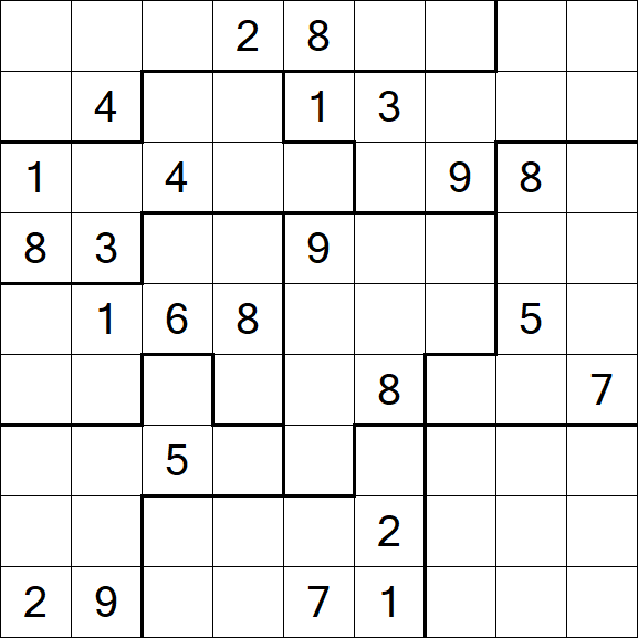 Jigsaw Sudoku - Schwierig