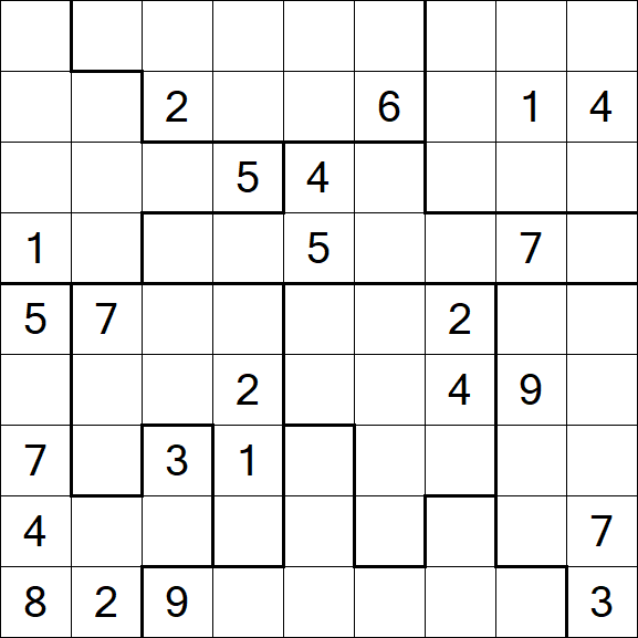 Jigsaw Sudoku - Schwierig