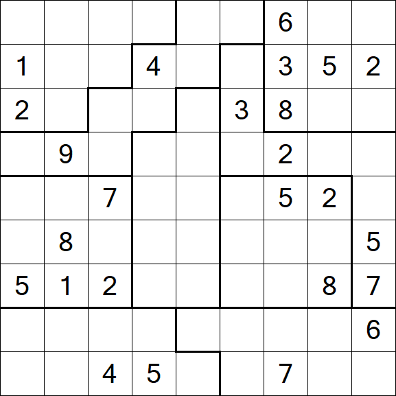 Jigsaw Sudoku - Hard