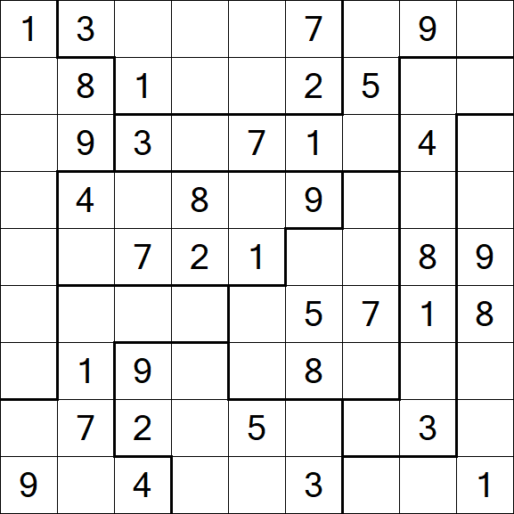 Jigsaw Sudoku - Medio