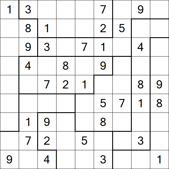 Jigsaw Sudoku - Médio