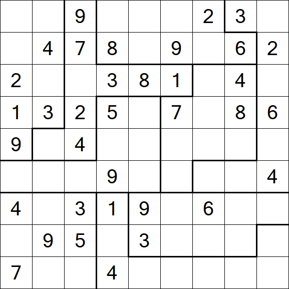 Jigsaw Sudoku - Medium