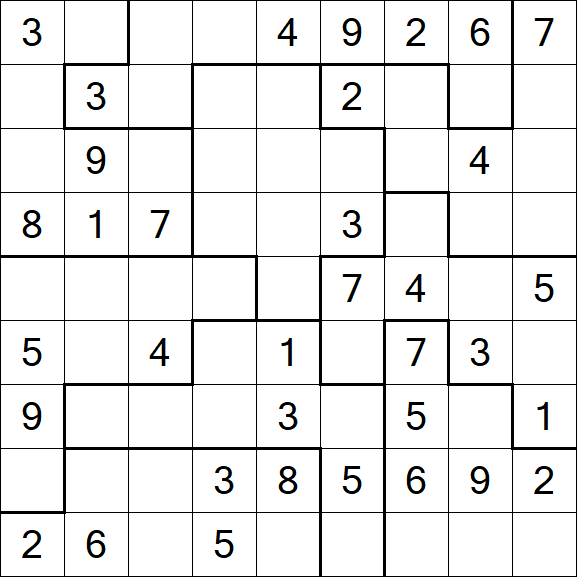 Jigsaw Sudoku - Medium