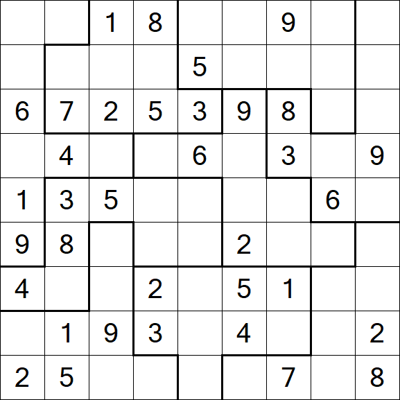 Jigsaw Sudoku - Medium