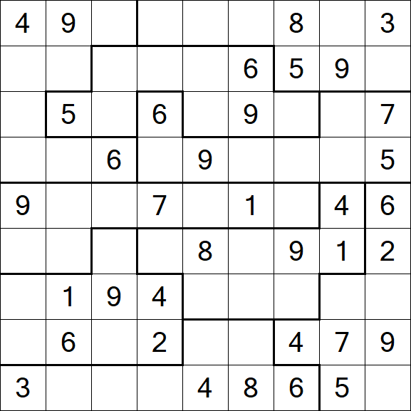 Jigsaw Sudoku - Medium