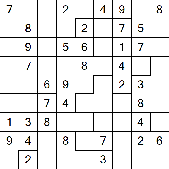 Jigsaw Sudoku - Medium