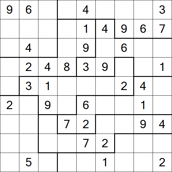 Jigsaw Sudoku - Medium