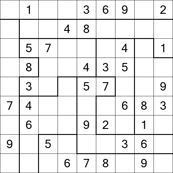 Jigsaw Sudoku - Medium