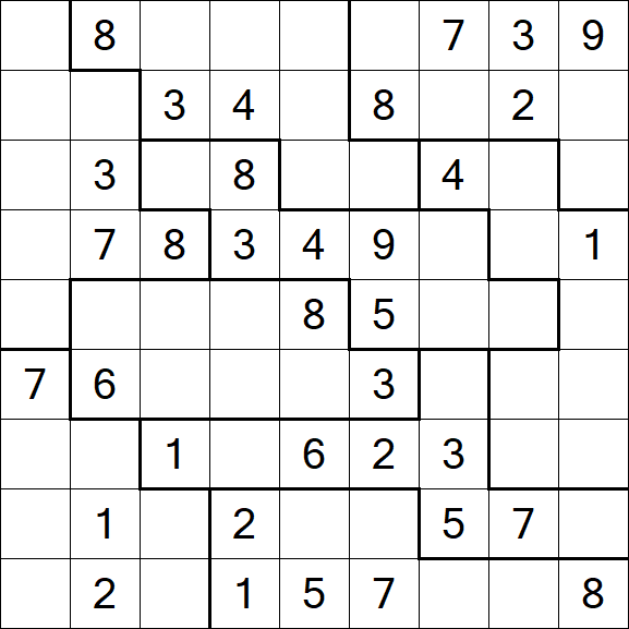 Jigsaw Sudoku - Medium