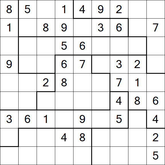 Jigsaw Sudoku - Medium