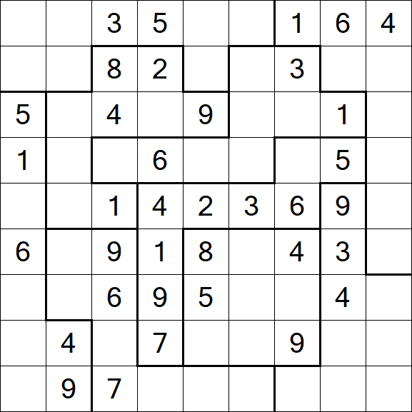 Jigsaw Sudoku - Moyen