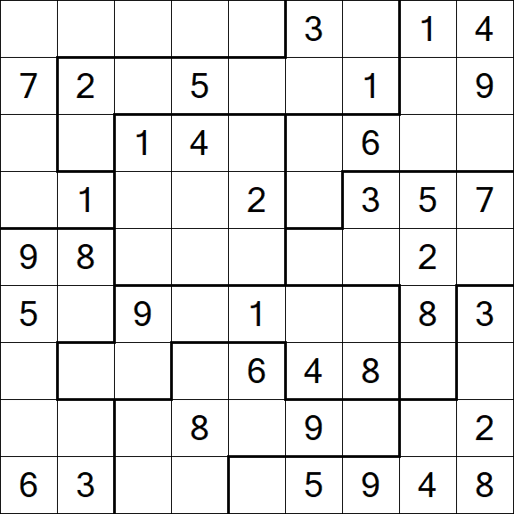 Jigsaw Sudoku - Medio