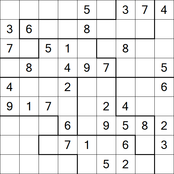 Jigsaw Sudoku - Medium