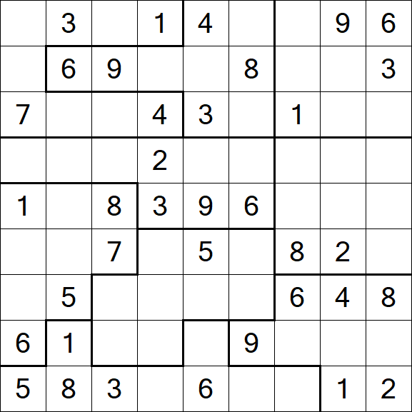 Jigsaw Sudoku - Medium