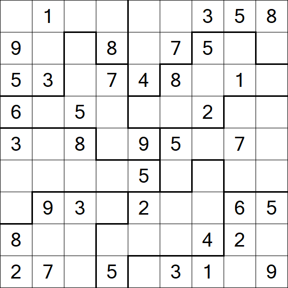 Jigsaw Sudoku - Medium