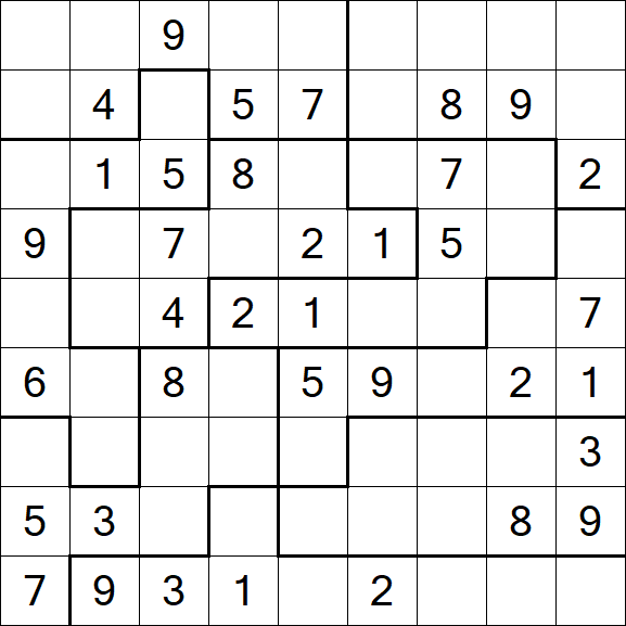Jigsaw Sudoku - Medium