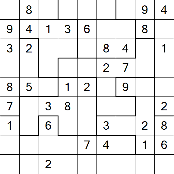 Jigsaw Sudoku - Medium