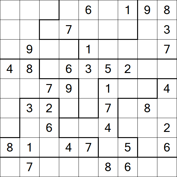 Jigsaw Sudoku - Medium