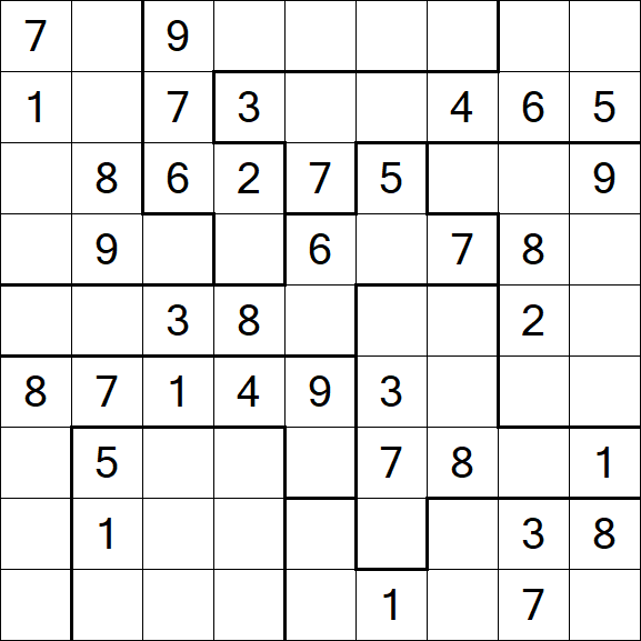 Jigsaw Sudoku - Medium