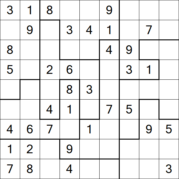 Jigsaw Sudoku - Medium