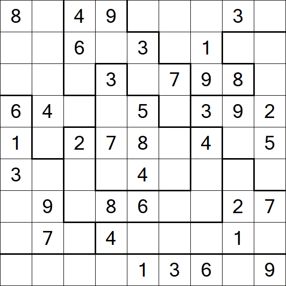 Jigsaw Sudoku - Medium