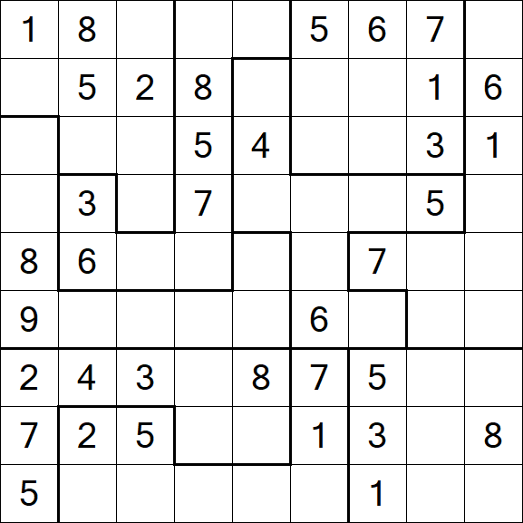 Jigsaw Sudoku - Medium