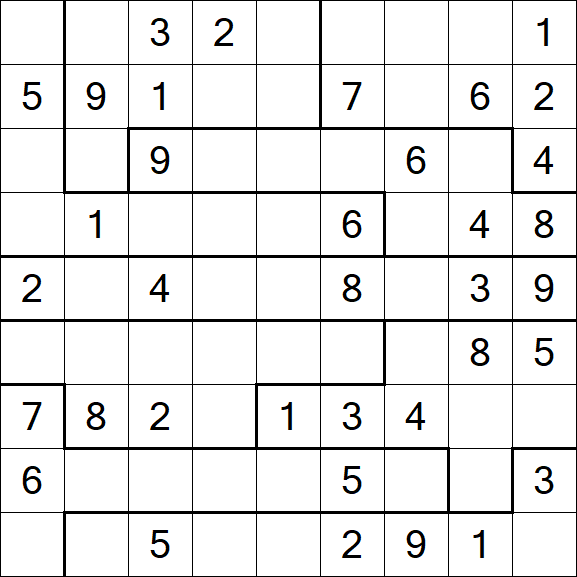 Jigsaw Sudoku - Medium