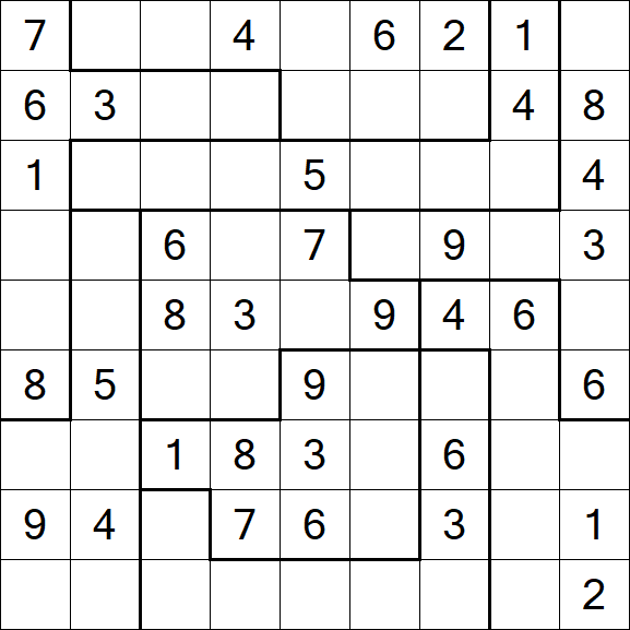 Jigsaw Sudoku - Medium