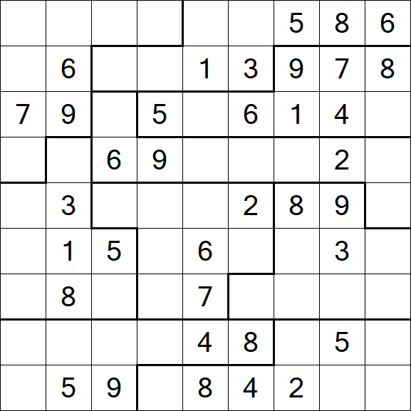 Jigsaw Sudoku - Medium