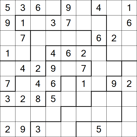 Jigsaw Sudoku - Medium