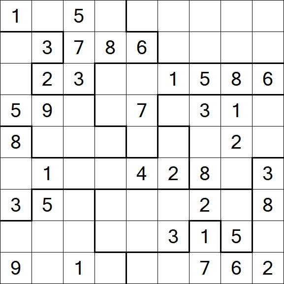 Jigsaw Sudoku - Medium