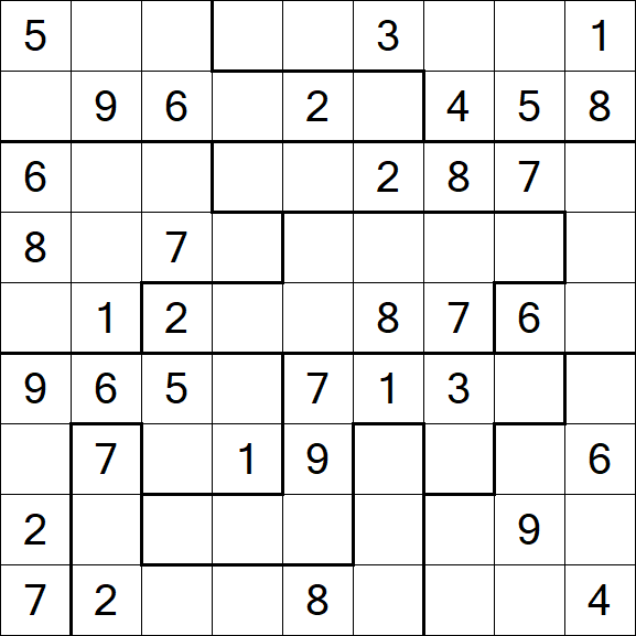 Jigsaw Sudoku - Medium