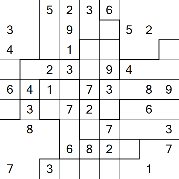 Jigsaw Sudoku - Medium