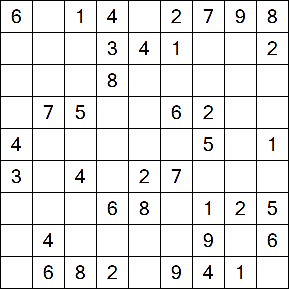 Jigsaw Sudoku - Medium