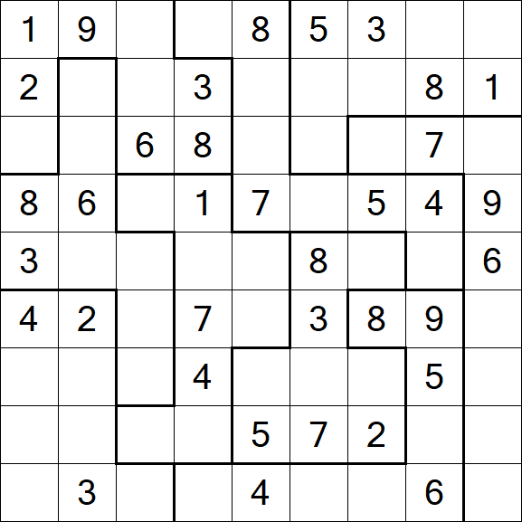 Jigsaw Sudoku - Medium