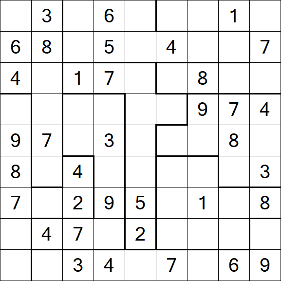 Jigsaw Sudoku - Medium