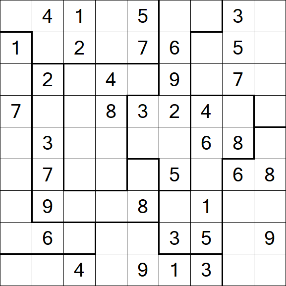 Jigsaw Sudoku - Medium