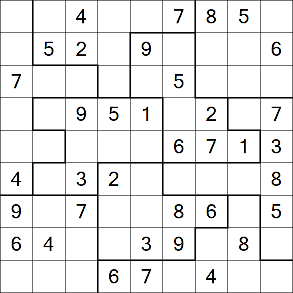 Jigsaw Sudoku - Medium