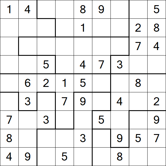 Jigsaw Sudoku - Medium