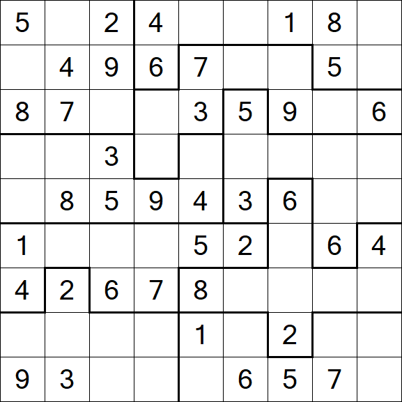 Jigsaw Sudoku - Medium