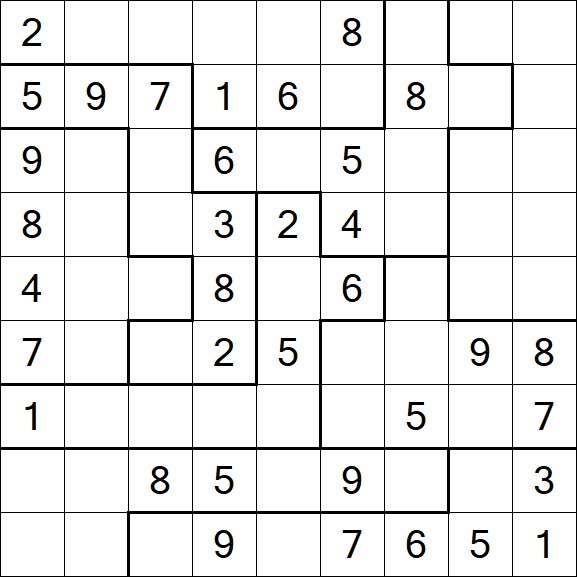 Jigsaw Sudoku - Medium