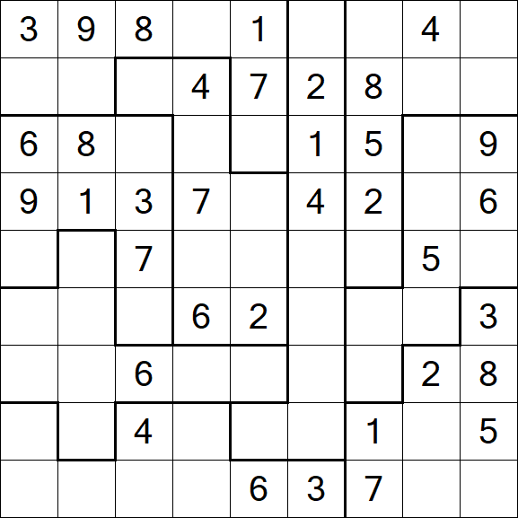 Jigsaw Sudoku - Medium