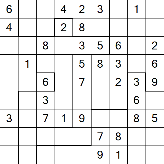Jigsaw Sudoku - Medium
