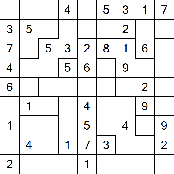 Jigsaw Sudoku - Medium