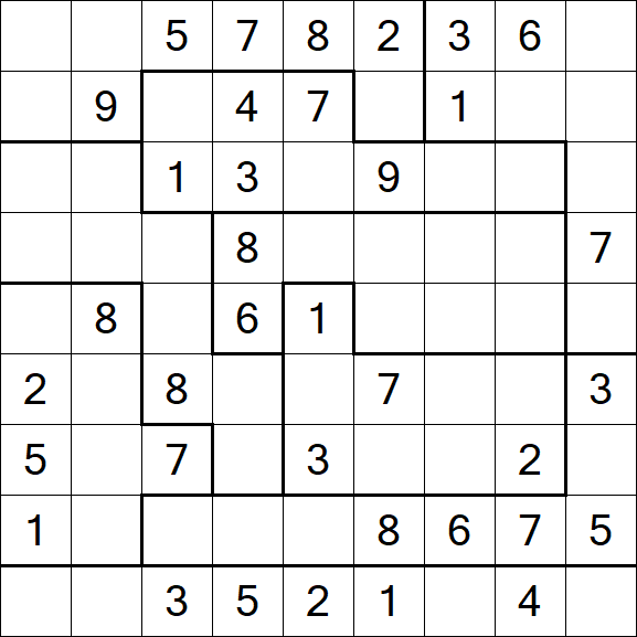 Jigsaw Sudoku - Medium